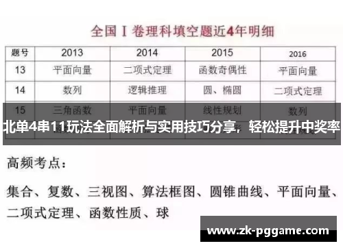 北单4串11玩法全面解析与实用技巧分享，轻松提升中奖率
